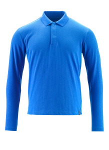 Poloshirt, Langarm, ProWash®, azurblau