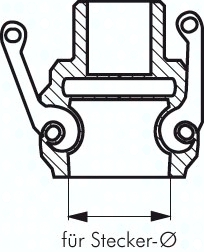 Kamlock-Kupplung (B) R 1""(AG), 16 bar Aluminium" KLDG 10 A