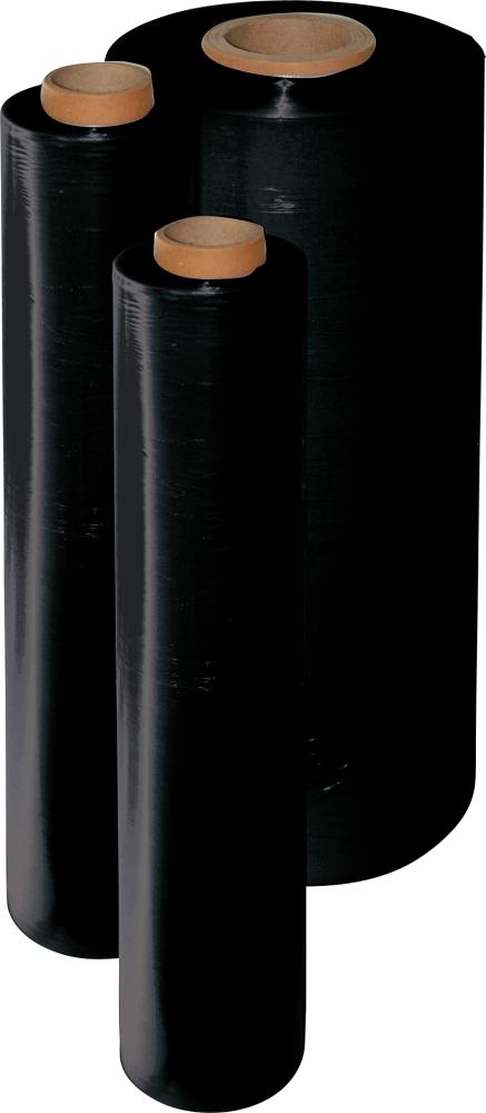 Stretchfolie schwarz 2 y500mm breit, 300m lang