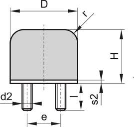 Gummi-Metall-Kranpuffer Typ 1G, Qual.: NR, ca. 70° Shore A,Abm.: 40 x 32 mm, ei