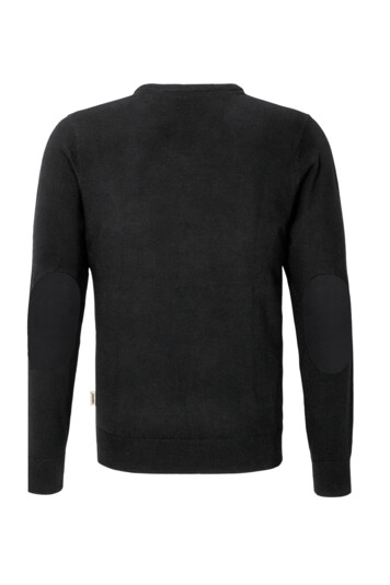 HAKRO V-Pullover Merino-Wool, schwarz
