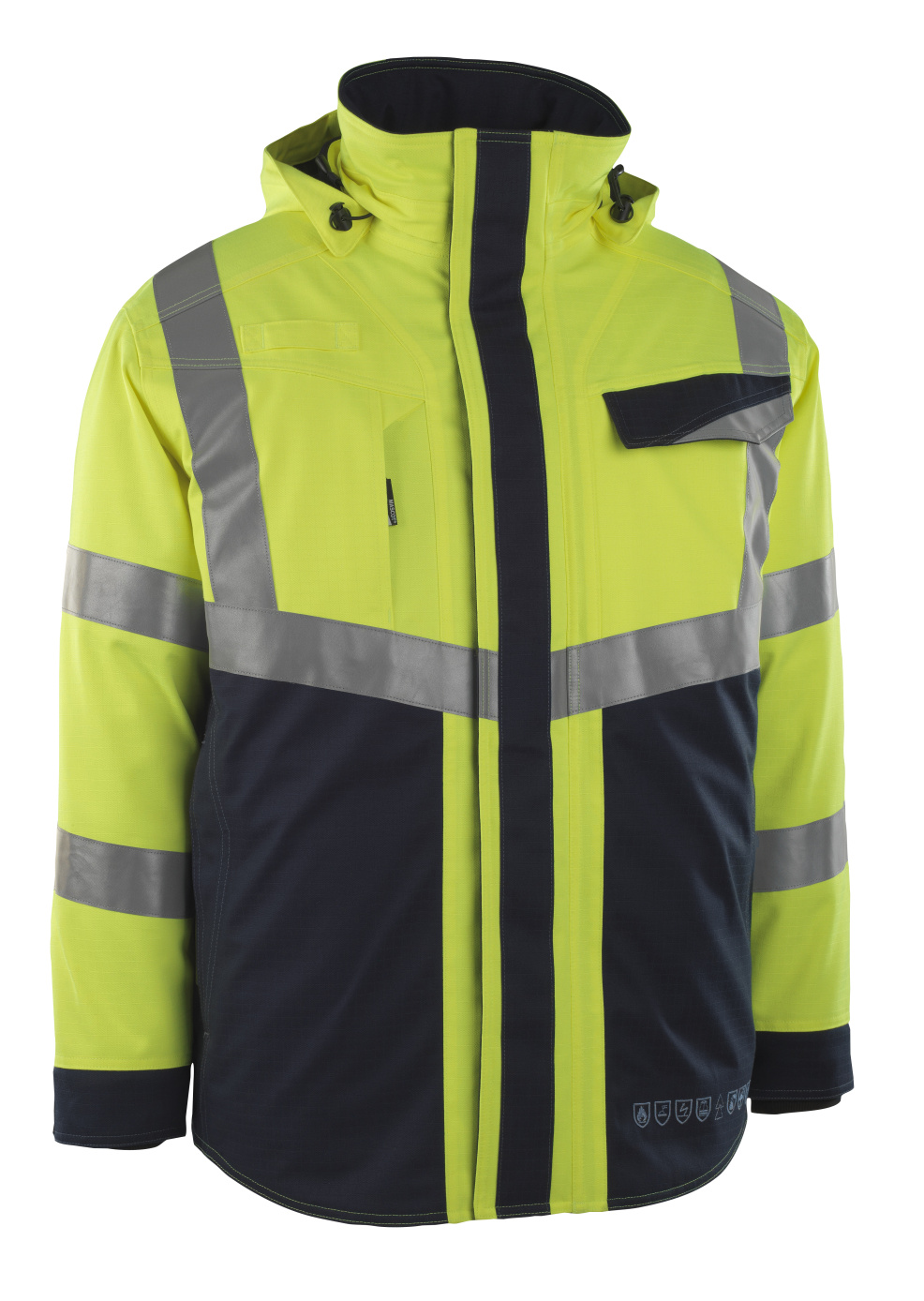 MASCOT® Emmen Winterjacke Multisafe, hi-vis gelb / schwarzblau