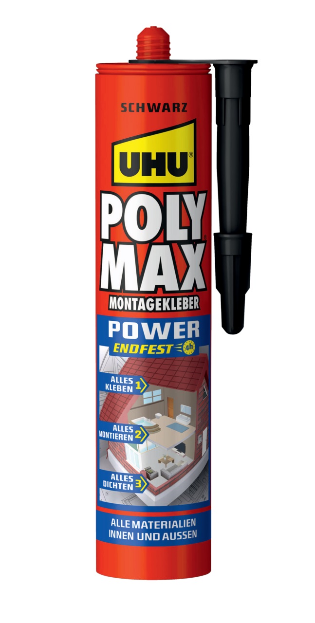 UHU Poly Max® POWER Endfest, schwarz