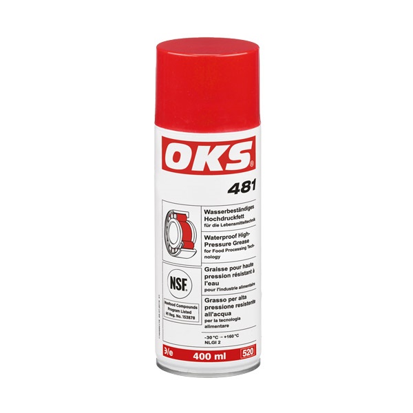 OKS 481 – Wasserbeständiges Hochdruckfett für die Lebensmitteltechnik, Spray