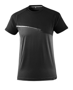 T-Shirt 17782-945, feuchtigkeitstransportierend, schwarz
