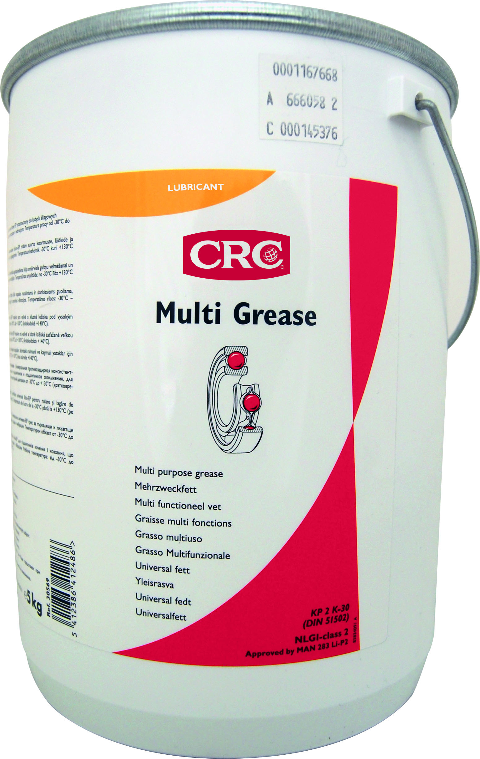 CRC Multi Grease, Hochwertiges Wälz- und Gleitlagerfett, 100 ml Tube
