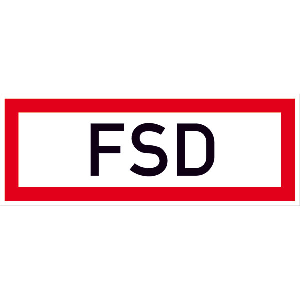 Schild FSD Folie 21x7,4cm