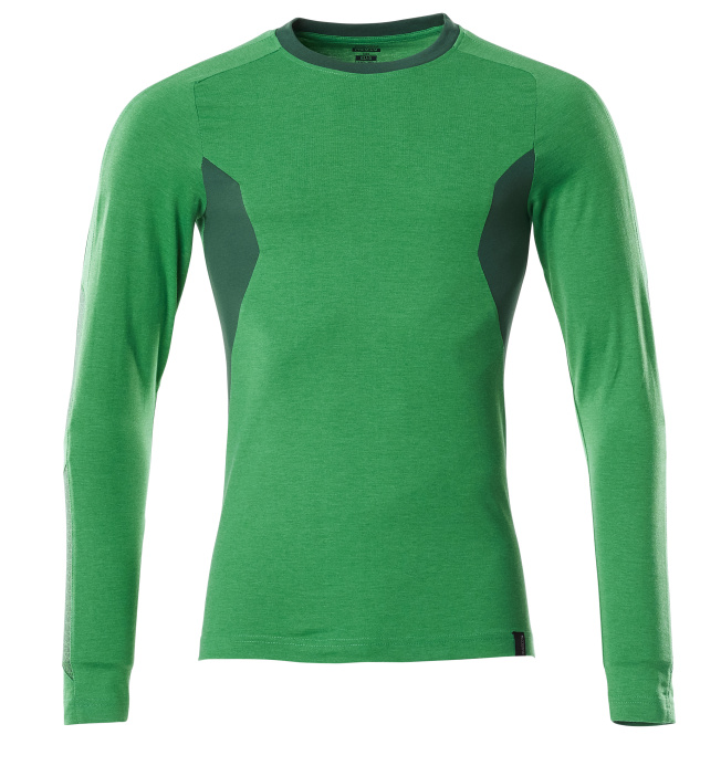 T-Shirt, Langarm, Modern Fit, grasgrün / grün