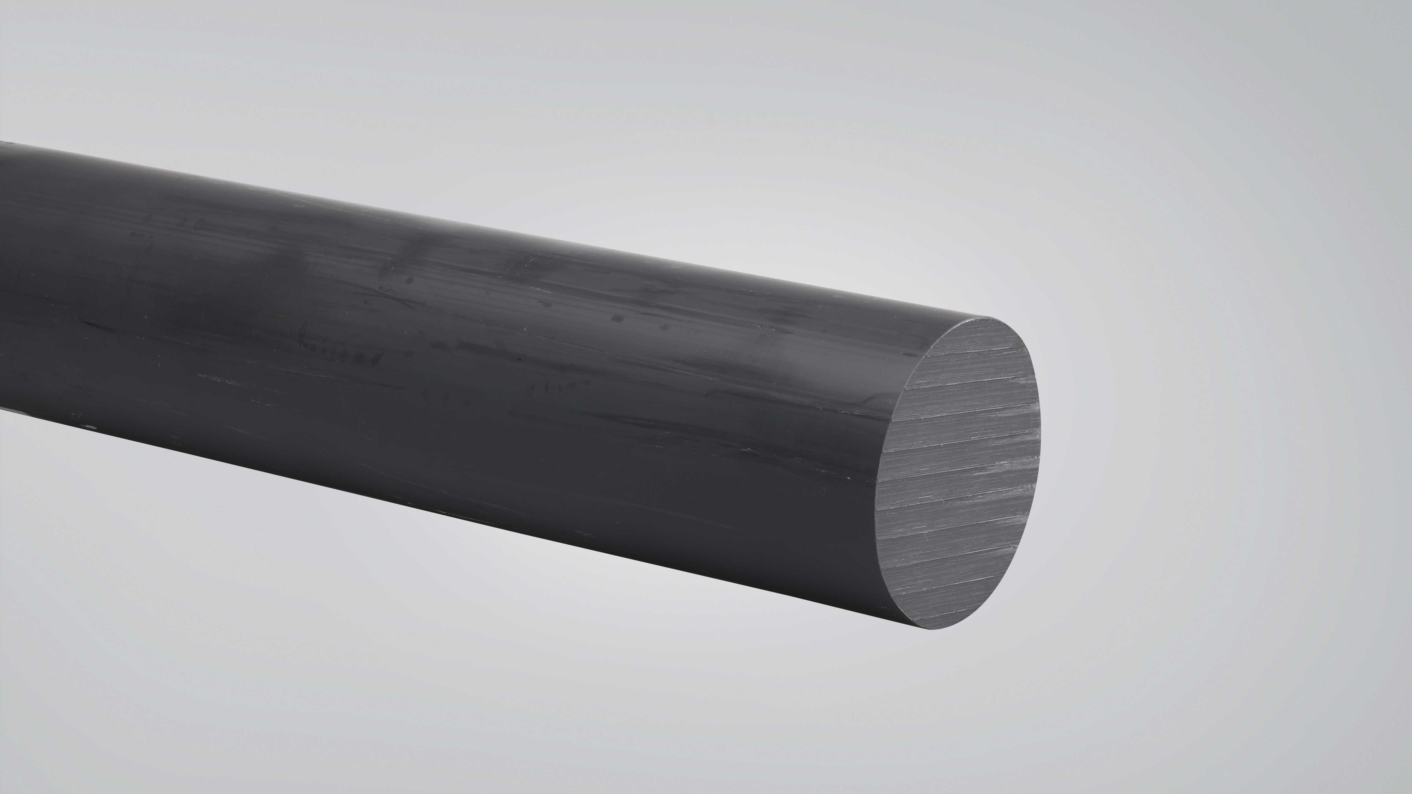 Hart-PVC-Rundstab, dunkelgrau, DRM: 6 x 2000 mm