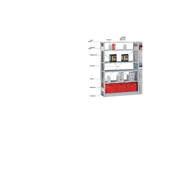 Fachboden RAL7035 1000x500 mm, 250 kg