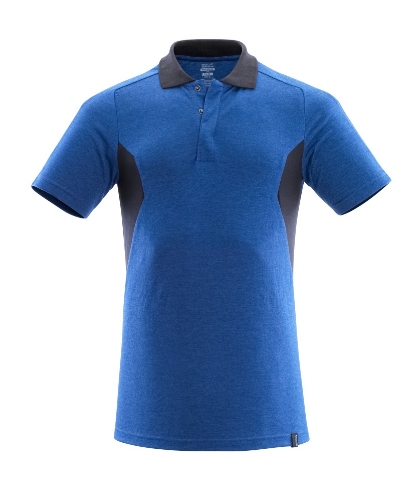 Polo-Shirt, moderne Passform Polo-shirt Größe M ONE, azurblau/schwarzblau