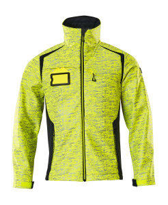Soft Shell Jacke mit Reflexeffekte, hi-vis gelb / schwarzblau