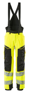 Winterhose mit Knietaschen, CLIMASCOT®, hi-vis gelb / schwarz