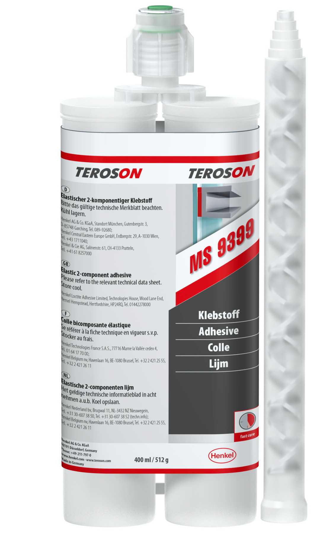 Teroson MS 9399 BK/Terostat 9399, 400ml, schwarz
