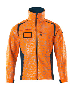 Soft Shell Jacke mit Reflexeffekte, hi-vis orange / dunkelpetroleum