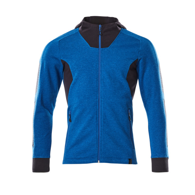 Sweatshirt mit Kapuze, moderne Passform, azurblau / schwarzblau