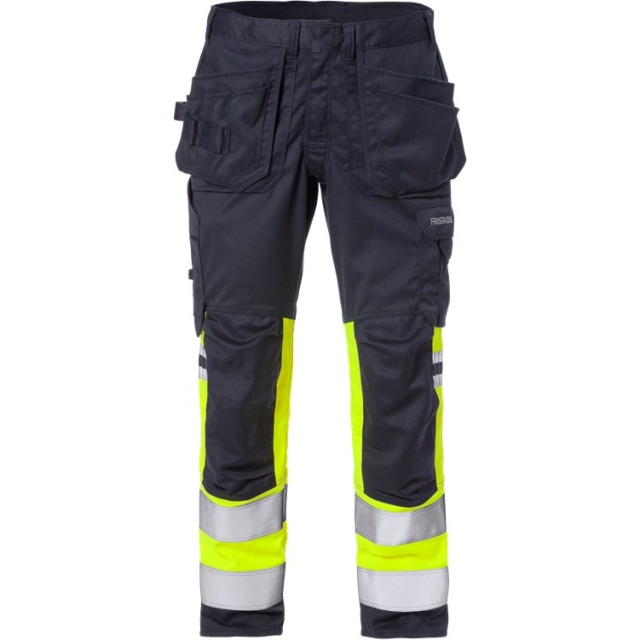Fristads Flamestat High Vis Stretch-Handwerkerhose, 2163 ATHF, Gelb/Marine, Short