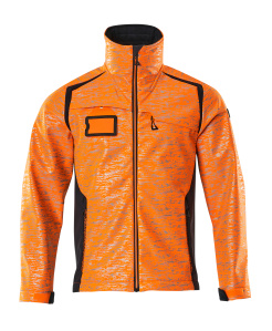 Soft Shell Jacke mit Reflexeffekte, hi-vis orange / schwarzblau