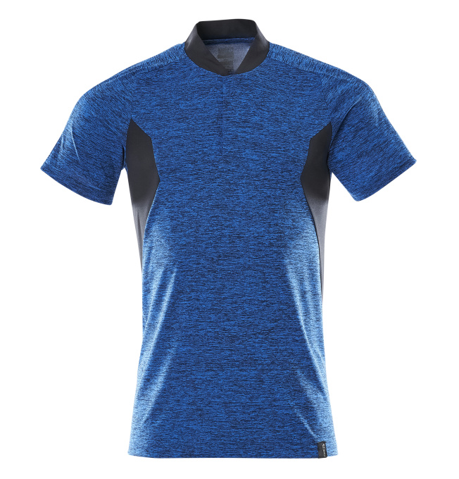Poloshirt, COOLMAX®PRO, azurblau / schwarzblau 
