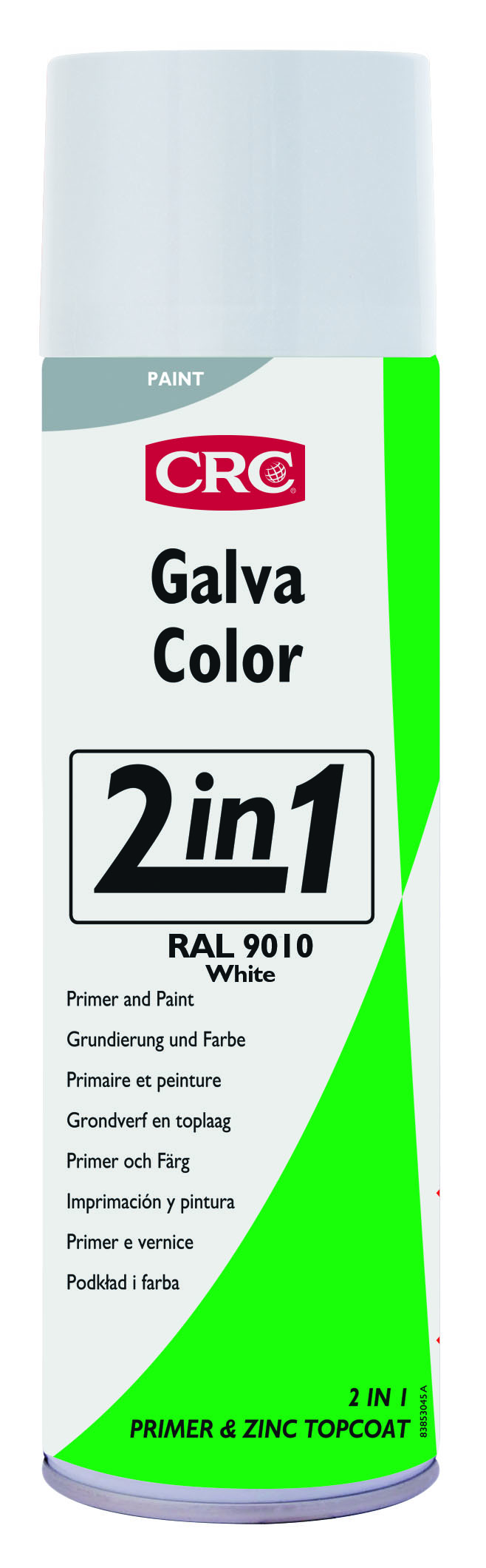 CRC Galvacolor 9010 Reinweiß, Korrosionsschutz-Lack 2-in-1,