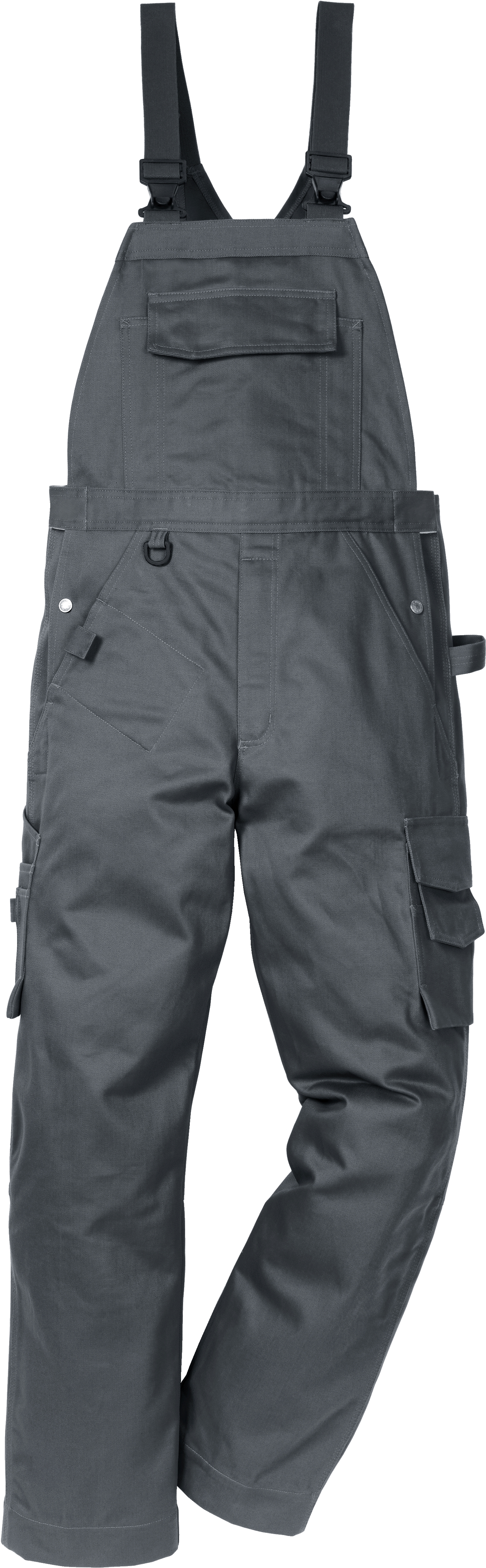 Kansas Icon One Baumwoll-Latzhose 1111 KC, Dunkelgrau, Short