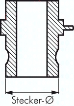 Kamlock-Stecker (F) R 1/2""(AG) , 16 bar Messing" KLSG 12 MS