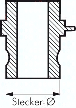 Kamlock-Stecker (A) Rp 2""(IG), 16 bar 1.4408" KLSGI 20 ES