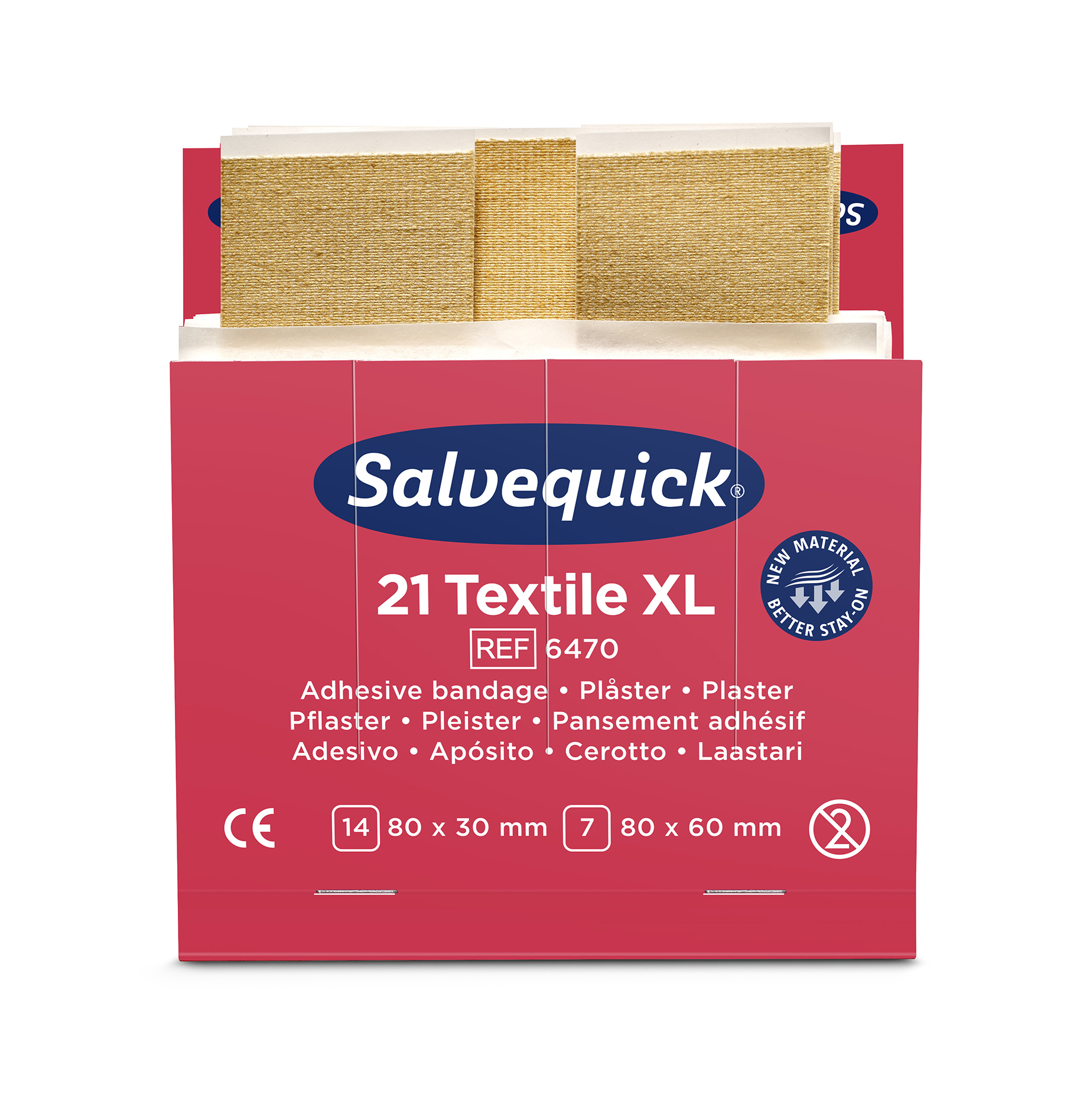 Salvequick Extra Große Textilpflaster - Refill 6470