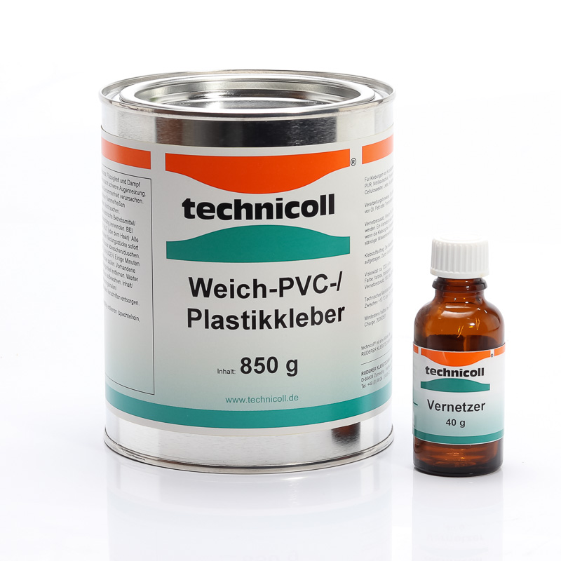 Technicoll Weich-PVC-/Plastikkleber 850 g Dose / 40 g Flasche