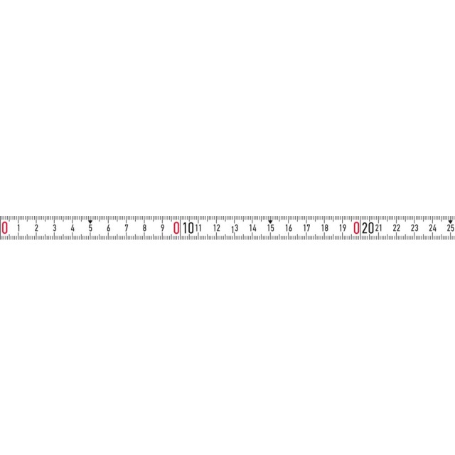 Bandmaß selbstklebend 2mx13mm weiß links BMI
