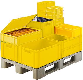 Stapeltransportkasten 800x600x320 mm gelb