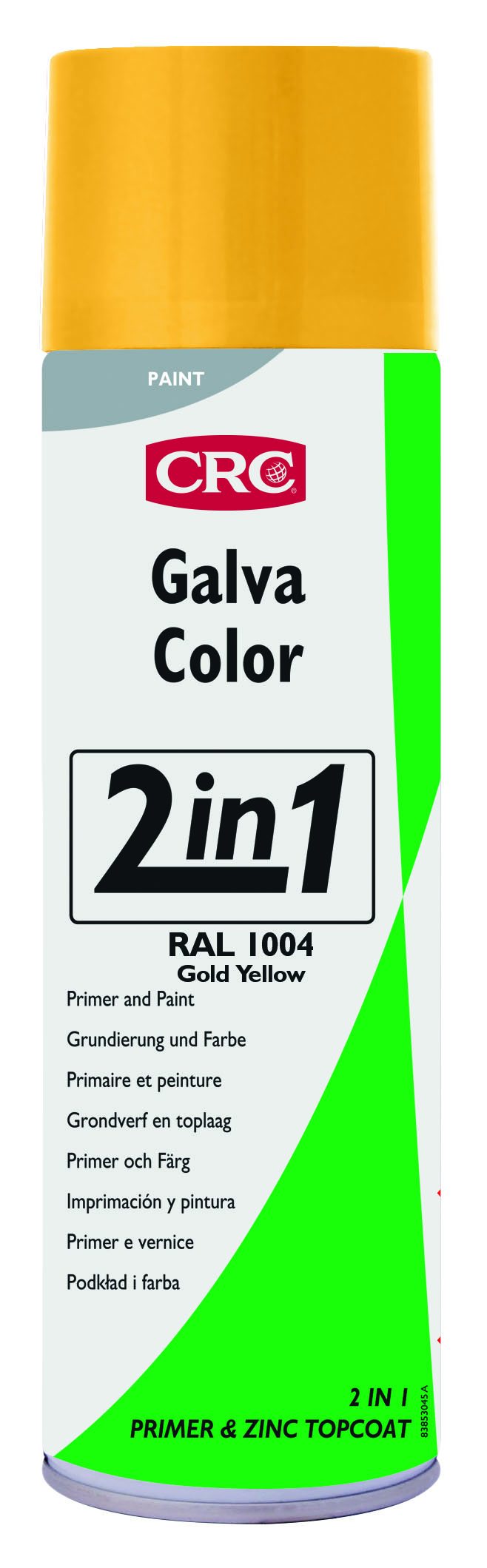 CRC Galvacolor 1004 Goldgelb, Korrosionsschutz-Lack 2-in-1,