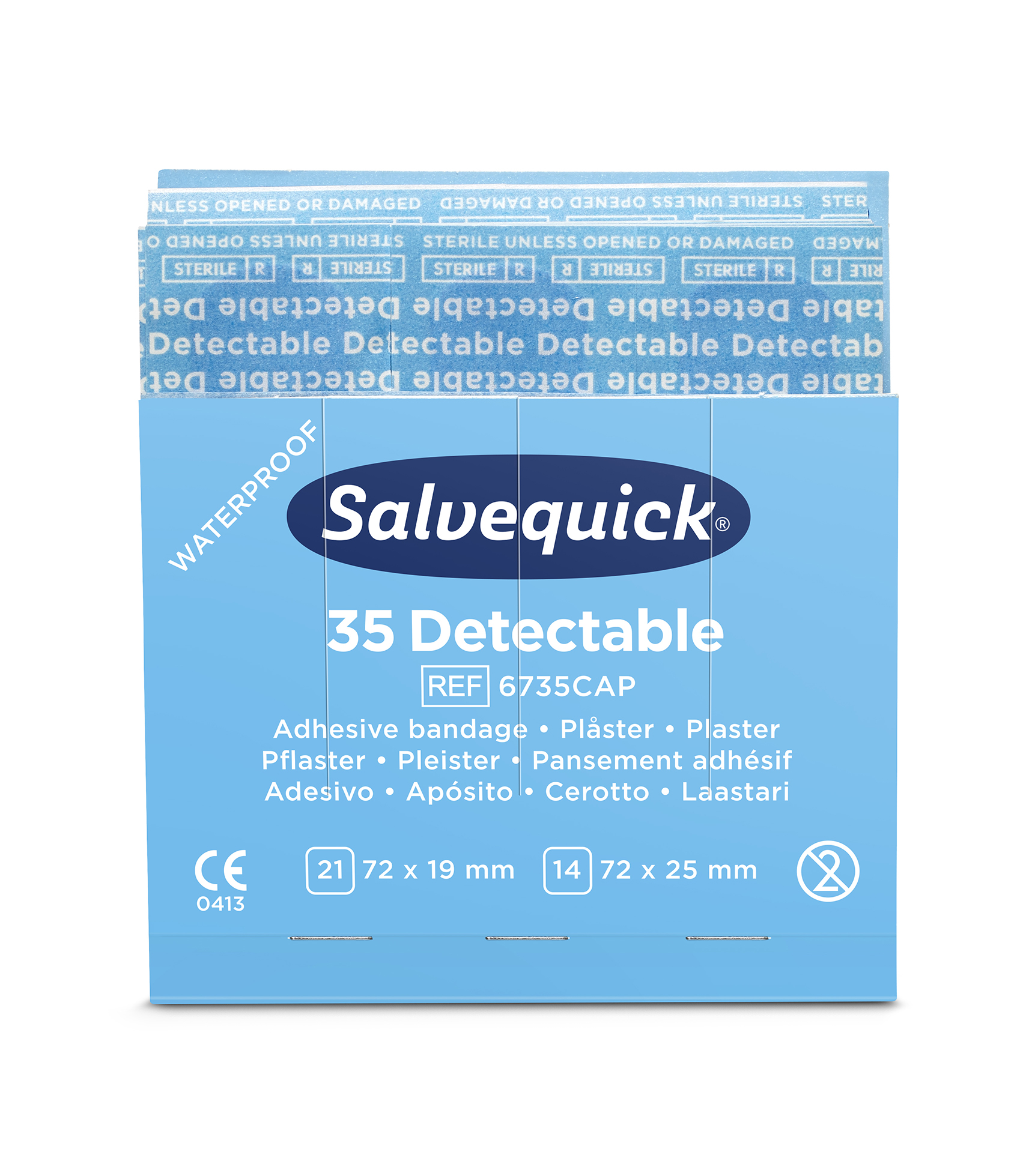 Salvequick Blue Detectable Pflaster - Refill 6735