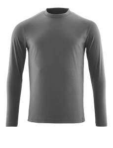 T-Shirt, Langarm, Modern Fit, ProWash®, dunkelanthrazit