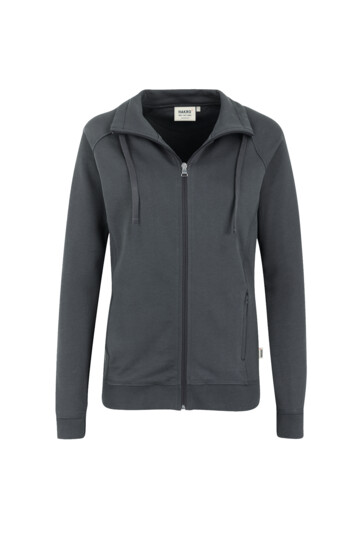 HAKRO Damen Sweatjacke College, anthrazit, XS, 406