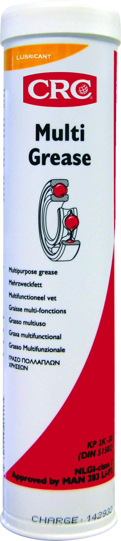 CRC Multi Grease, Hochwertiges Wälz- und Gleitlagerfett, 100 ml Tube