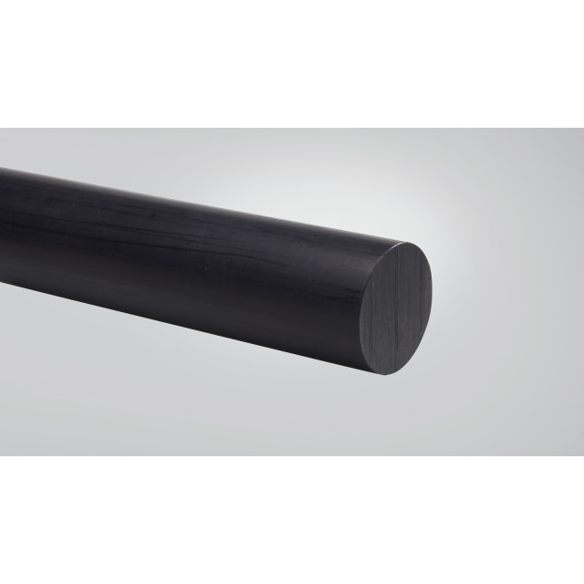 Polyamid-B-Rundstab, schwarz, DRM: 10 x 1000 mm