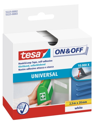 tesa® On & Off Klettband zum Aufkleben