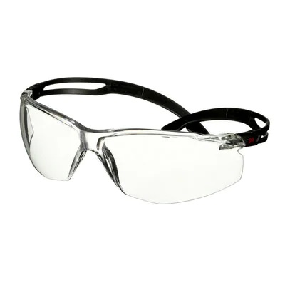 3M Schutzbrille SecureFit 500 klare Scheibe, schwarze Bügel, Scotchgard-Beschichtung