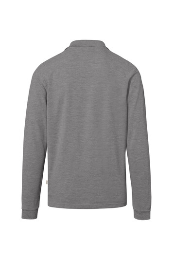 HAKRO Longsleeve-Pocket-Poloshirt Top, grau meliert