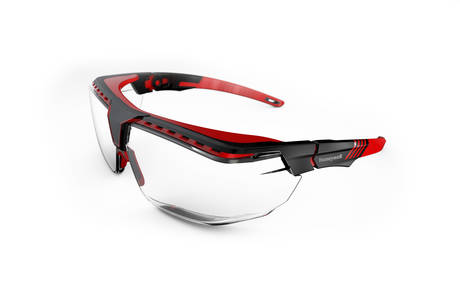 Honeywell Überbrille AVATAR OTG schwarz/rot, klare Scheibe
