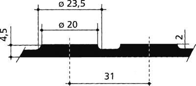 Gummi-Noppenbelag Typ3023  3,0mm