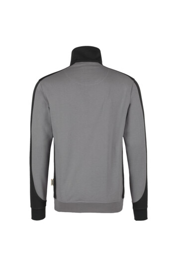 HAKRO Zip-Sweatshirt Contrast Mikralinar®, titan/anthrazit