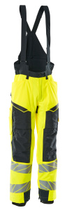 Winterhose mit Knietaschen, CLIMASCOT®, hi-vis gelb / schwarzblau